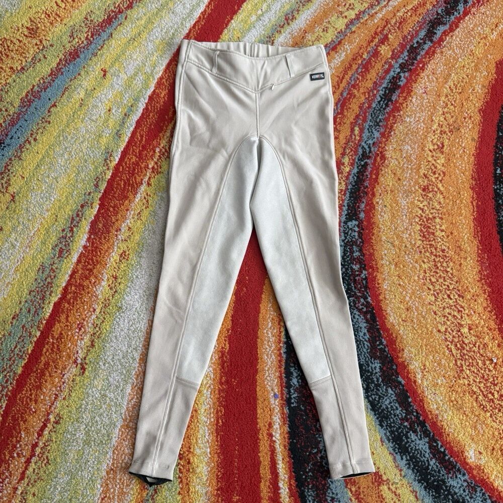 Kerrits Pull-On Riding Breeches Women’s S Beige Knee Equestrian Performance